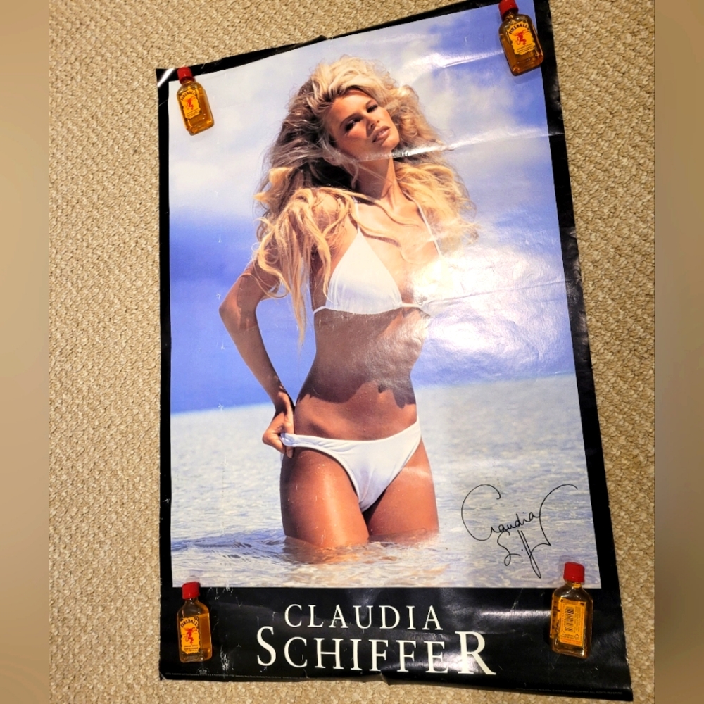Vintage Claudia Schiffer wall poster